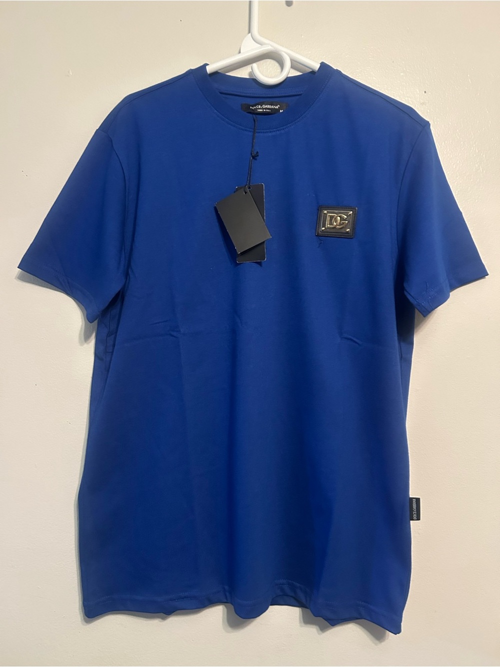 Dolce & Gabbana Men's Royal Blue Short-Sleeve Logo Tee